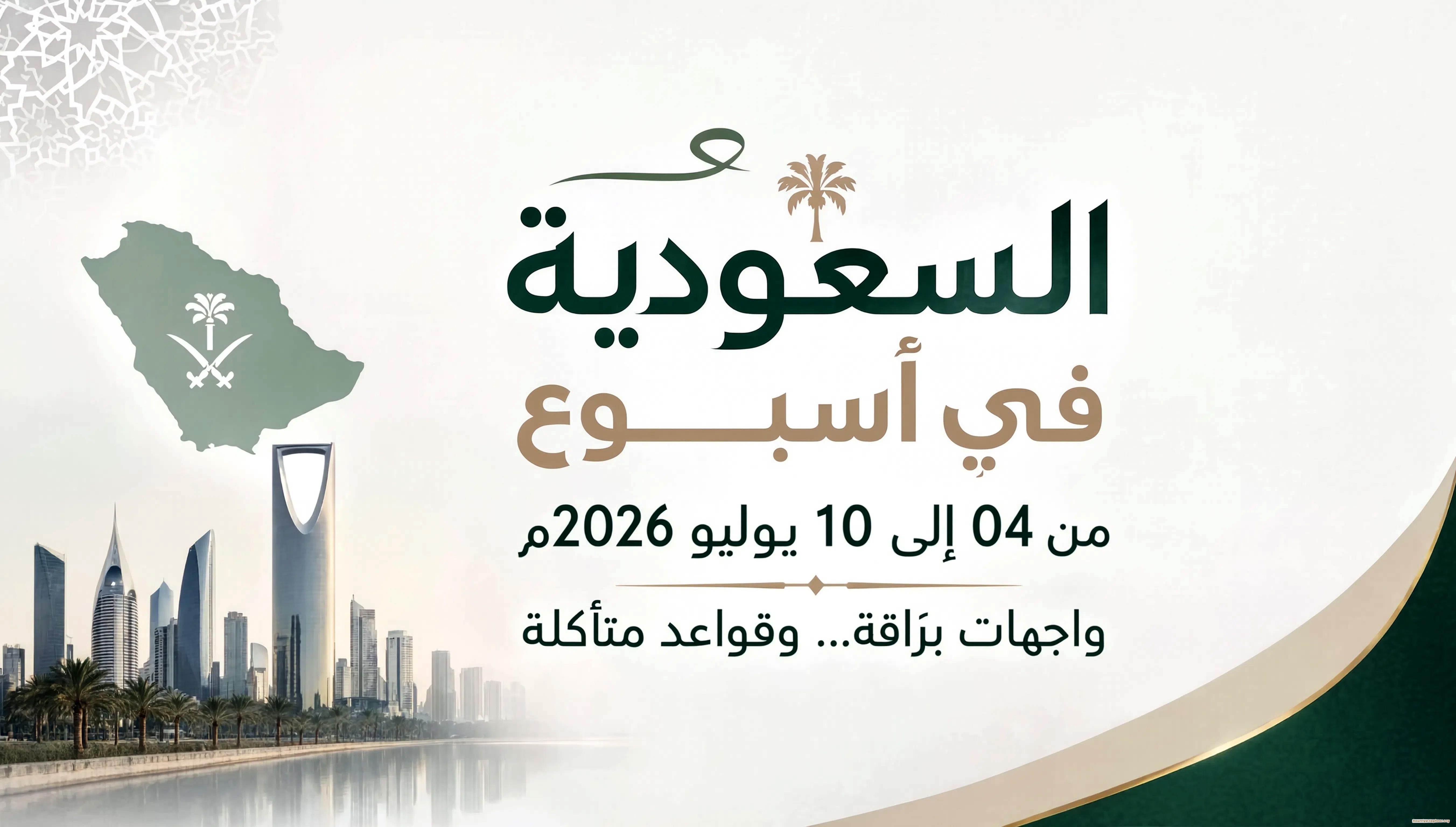 السعودية في اسبوع من 04 إلى 10 يوليو 2026م